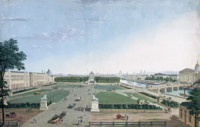 View of the Place Louis XV and the Jardin des Tuileries, 1815-30